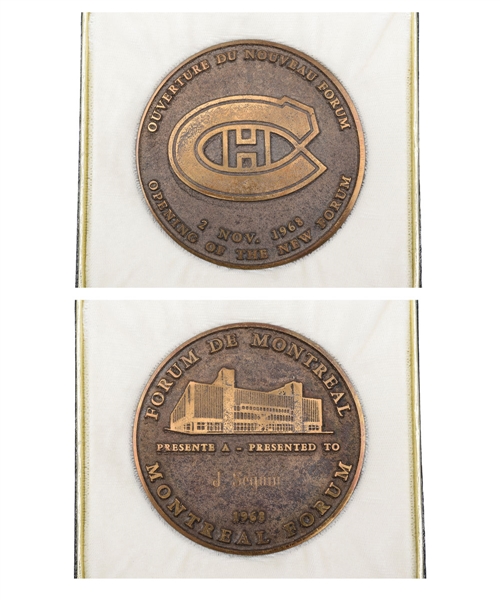 1968 Montreal Forum Reopening Night Bronze Medallion in Presentation Box