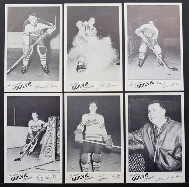 Quebec Citadelles Early-1950s Ogilvie Premium Picture Collection of 14 Featuring Jean Beliveau