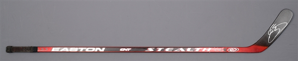 Joe Sakics Mid-2000s Colorado Avalanche Signed Easton Stealth Game-Used Stick