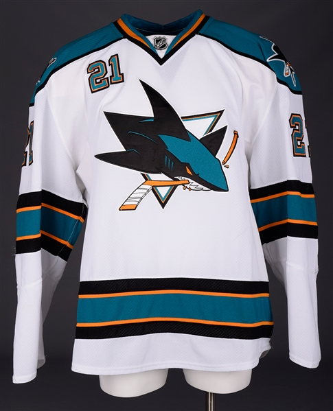 Alexei Semenovs 2008-09 San Jose Sharks Game-Worn Jersey