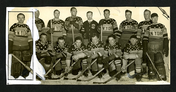 New York Americans 1928-29 Team Photograph with Lionel Conacher (4 1/2" x 9")