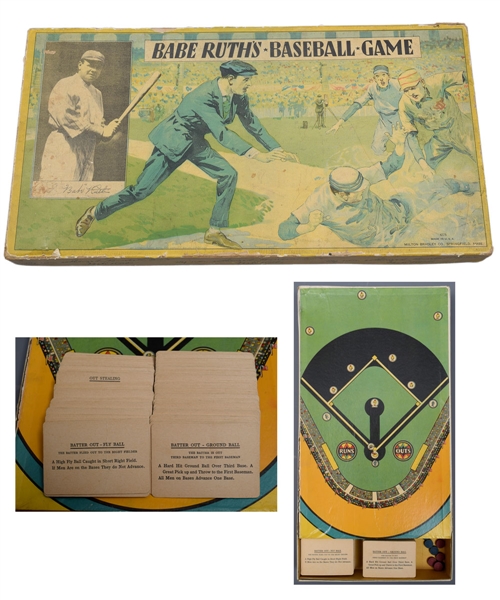 1936 Babe Ruths Baseball Game by Milton Bradley with Rare Cover Variation