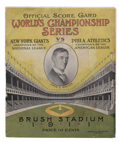 1911 World Series Program (New York) - New York Giants vs Philadelphia Athletics