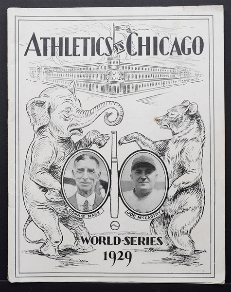 1929 World Series Program (Philadelphia) - Philadelphia Athletics vs Chicago Cubs