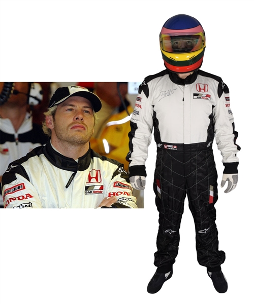 Jacques Villeneuve’s 2003 F1 Lucky Strike BAR Honda F1 Team Signed Race-Worn Suit