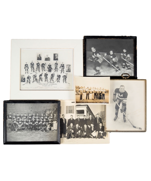 Vintage Montreal Maroons Photo Collection of 6 with 1930s Team Photos (3)