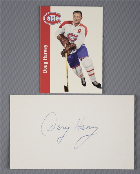 Deceased HOFer Doug Harvey Signed Index Card