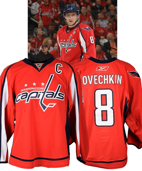 Alexander Ovechkins 2009-10 Washington Capitals Game-Worn Captains Jersey with LOA - 50 Goal Season! - Photo-Matched!