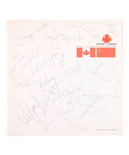 Amazing 1972 Canada-Russia Series Team Canada Team-Signed Program by 29
