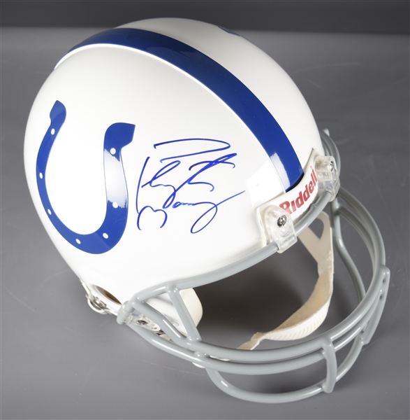 Peyton Manning Signed Indianapolis Colts Full-Size Riddell Helmet with Steiner COA