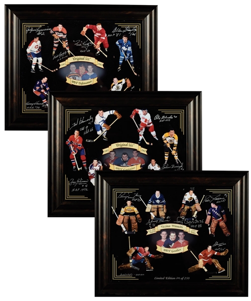 "Original Six" HOF Captains, Goalies and Defensemen Multi-Signed Limited-Edition Framed Photos