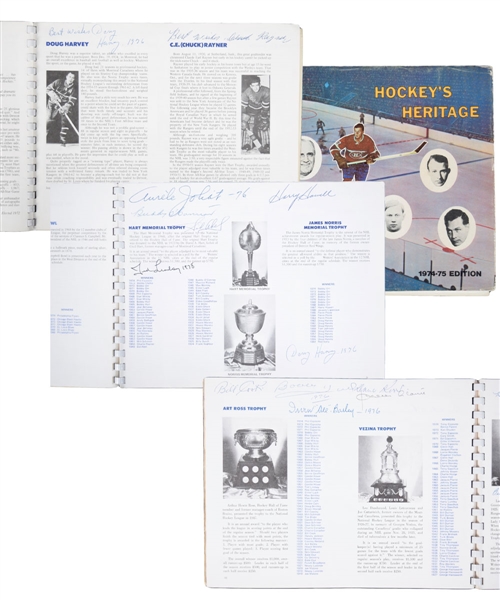Hockey Hall of Fame Book with 145+ Signatures Including 55 HOFers (50 Deceased) Featuring Bailey, Cook, Clapper, Joliat, Plante, Hay, Colville, Hextall, Schriner, Oliver, Boucher and Others
