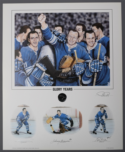 Toronto Maple Leafs "Glory Years" and "Last Line of Defense" Signed Limited-Edition AP Lithographs by Daniel Parry with COAs 