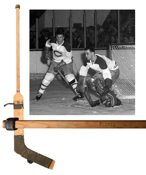 Jacques Plantes Mid-1950s Montreal Canadiens CCM Game-Used Stick