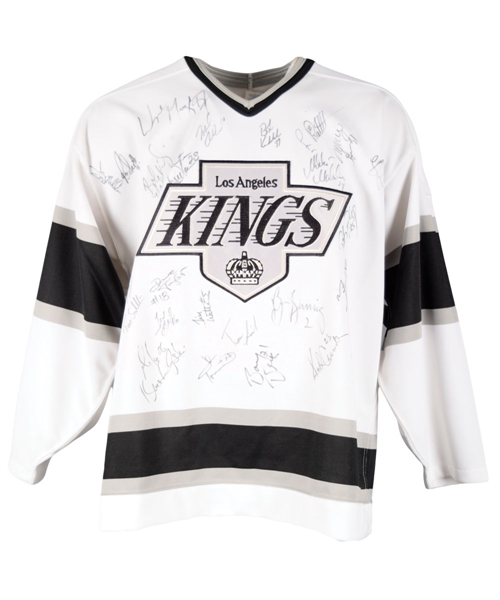 Los Angeles Kings 1989-90 Team-Signed Jersey by 26 with Gretzky, Robitaille, Tonelli, Duchesne and Others