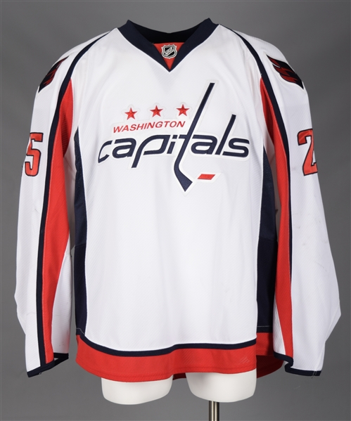 Viktor Kozlovs 2007-08 Washington Capitals Game-Worn Jersey with Team LOA - Team Repairs!