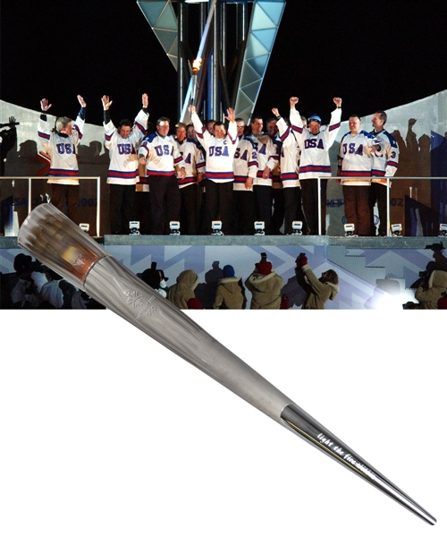 Mark Pavelichs 2002 Salt Lake City Winter Olympics Official Relay Torch (33")