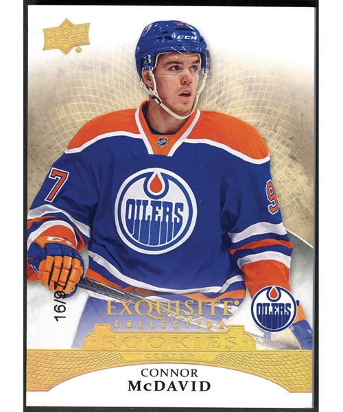 2015-16 Upper Deck Exquisite Collection Rookies #R-30 Connor McDavid Edmonton Oilers RC (16/97)