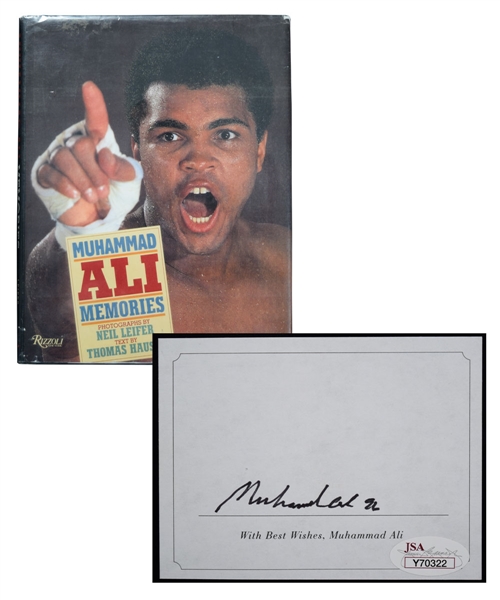 Muhammad Ali Signed 1992 "Memories" Hardcover Book with JSA LOA