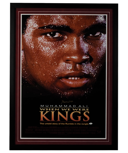 Muhammad Ali Signed 1996 "When We Were Kings" Framed Movie Poster with JSA LOA (45 1/2" x 33 1/4")