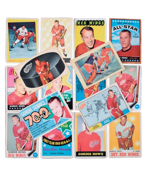 Gordie Howe Vintage and Modern Hockey Cards (135) Plus Memorabilia Collection