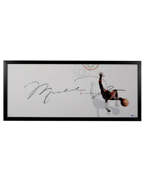 Michael Jordan Signed Chicago Bulls "The Show" Limited-Edition Framed Display #91/123 with UDA COA - Huge Signature! (20” x 46”)