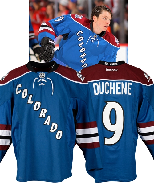 Matt Duchenes 2013-14 Colorado Avalanche Game-Worn Third Jersey with Team LOA - Photo-Matched!