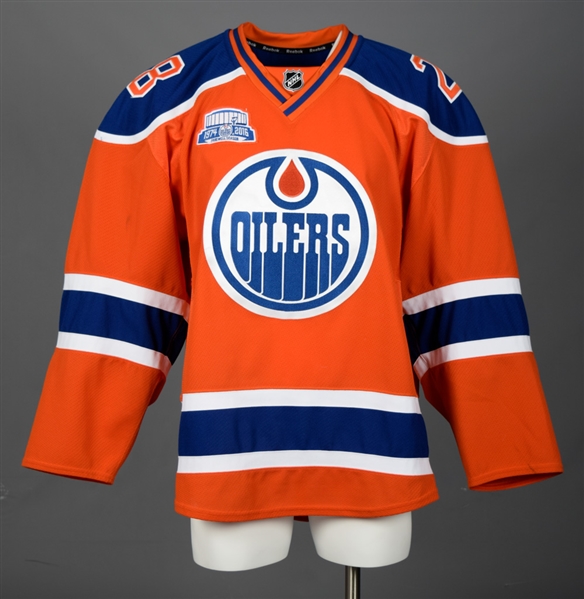 Lauri Korpikoskis 2015-16 Edmonton Oilers Game-Worn Jersey with LOA - Rexall Place Farewell Season Patch!