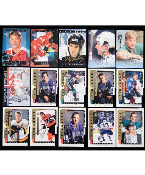 1990s/2000s Upper Deck, In The Game & Other Brands Signed Hockey Card Collection of 600+