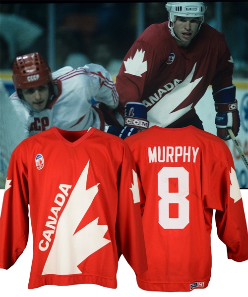 Larry Murphys 1987 Canada Cup Team Canada Game-Worn Jersey - Photo-Matched!