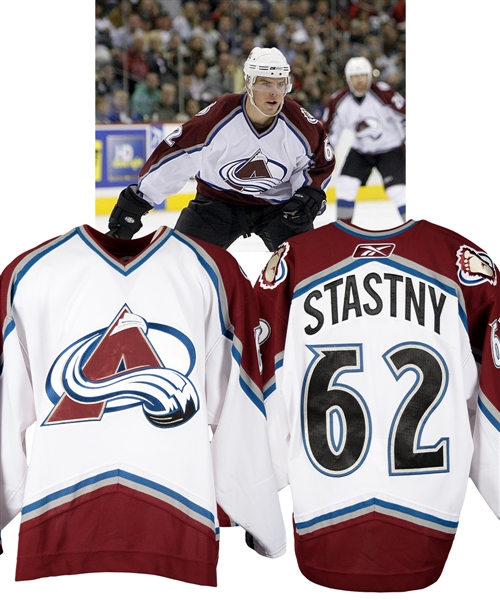 Paul Stastnys 2006-07 Colorado Avalanche Game-Worn Rookie Season Jersey with LOAs