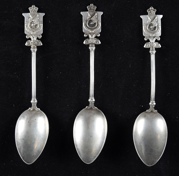 Montreal Amateur Athletic Association (M.A.A.A.) 1897 Sterling Spoons (3)