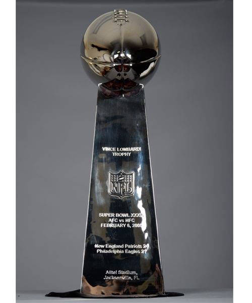 New England Patriots / Philadelphia Eagles 2005 Super Bowl XXXIX Replica Vince Lombardi Trophy (22")