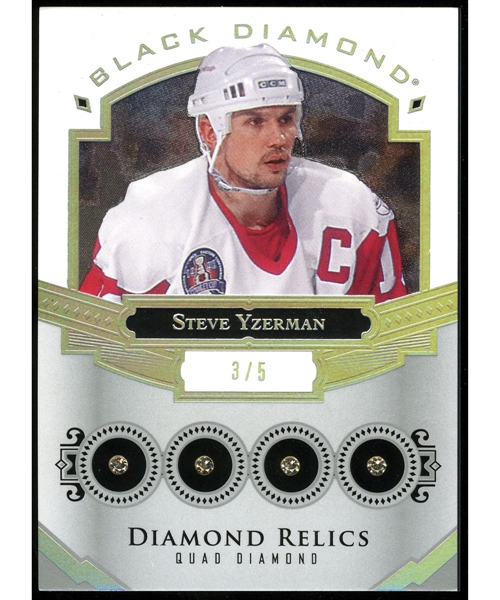 2016-17 Upper Deck Black Diamond #BDB-SY Steve Yzerman Diamond Relics Quad Diamond #3/5