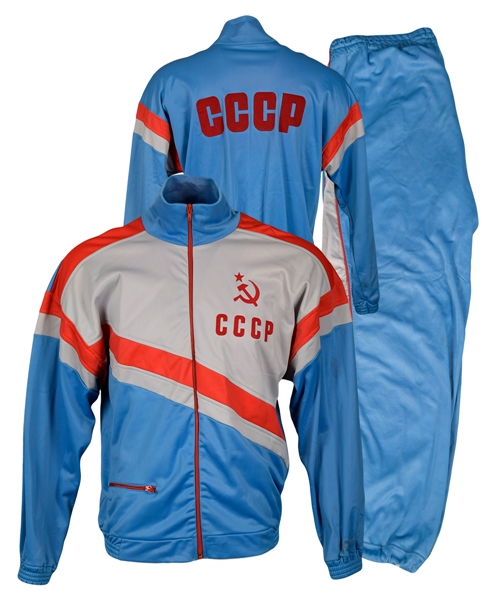 Vintage Circa 1980s Russian National Team / CCCP Track Suit Obtained from Vyacheslav Anisin
