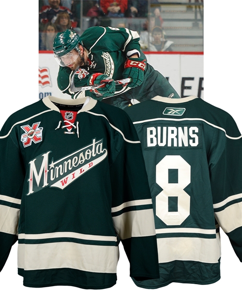 Brent Burns 2010-11 Minnesota Wild Game-Worn Third Jersey - 10th Season Patch!