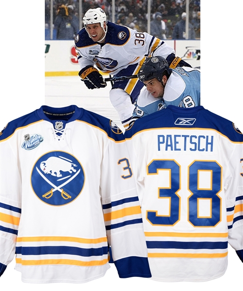Nathan Paetschs 2008 Winter Classic Buffalo Sabres Game-Worn Jersey with LOA