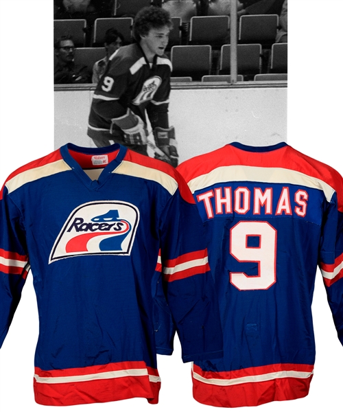 Reg Thomas 1976-77 WHA Indianapolis Racers Game-Worn Jersey