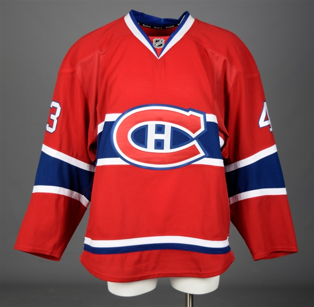 Ian Schultzs 2011-12 Montreal Canadiens Game-Worn Home Pre-Season Jersey and Game-Issued Away Jersey with Team LOAs