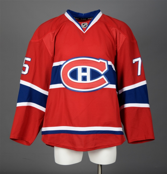 Charles Hudons 2014-15 Montreal Canadiens Game-Worn Pre-Season Jersey with Team LOA 