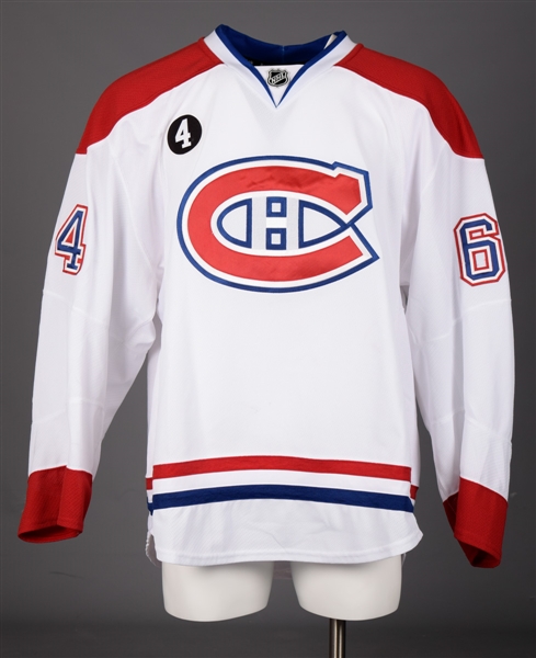 Greg Pateryns 2014-15 Montreal Canadiens Game-Worn Playoffs Jersey with Team LOA - Beliveau Memorial Patch!