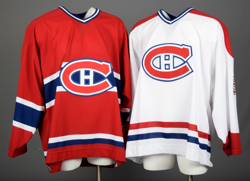 Mathieu Birons 2006-07 Montreal Canadiens Game-Issued Home and Away Jerseys with Team LOAs