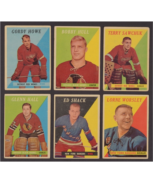 1958-59 Topps Hockey Complete 66-Card Set with Bobby Hull RC