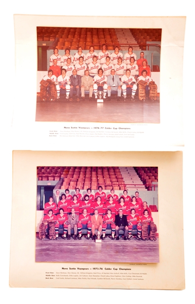 Nova Scotia Voyageurs 1975-76 and 1976-77 Calder Cup Champions Official Team Pictures (2) 