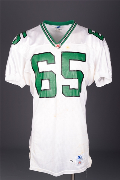 Saskatchewan Roughriders 1993 Game-Worn #65 Jersey