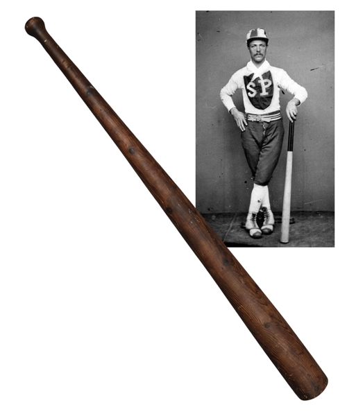 Exquisite Circa 1860s/1870s High Quality Baseball Bat with Great Patina