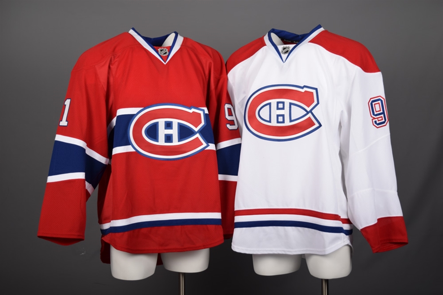 Cullen Mercers 2012-13 Montreal Canadiens Game-Issued Home and Away Jerseys with Team LOAs