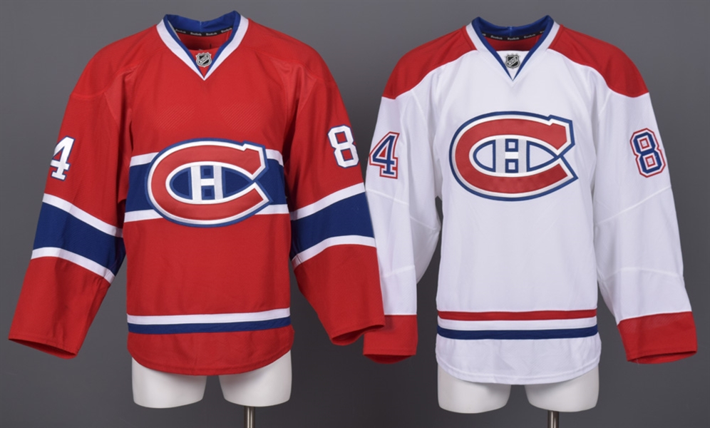 Darren Dietzs 2014-15 Montreal Canadiens Game-Issued Home and Away Jerseys with Team LOAs