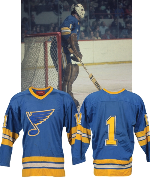 St. Louis Blues Mid-1970s Game-Worn Jersey Attributed to Ed Johnston