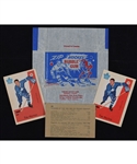 1959-60 Parkhurst Hockey Zip Wrapper, Zip Hockey Contest Winners Card and #23 Tim Horton Cards (2)